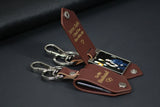 Personalized Leather Keychain with Photo and Text
