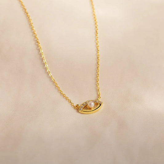 Pave Evil Eye Necklace