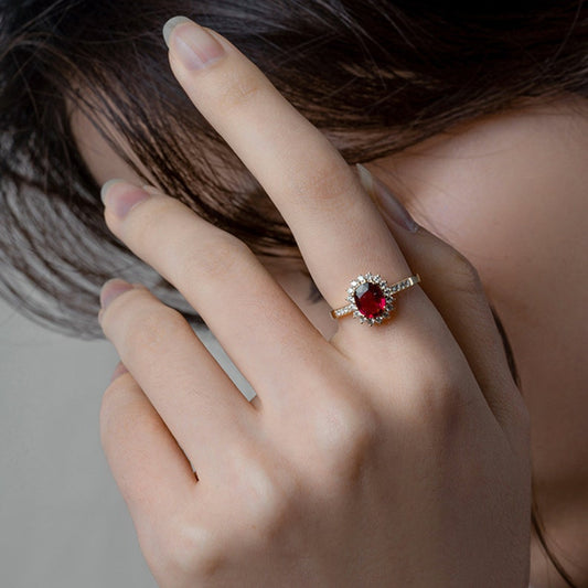 Dainty Ruby Rings for Women