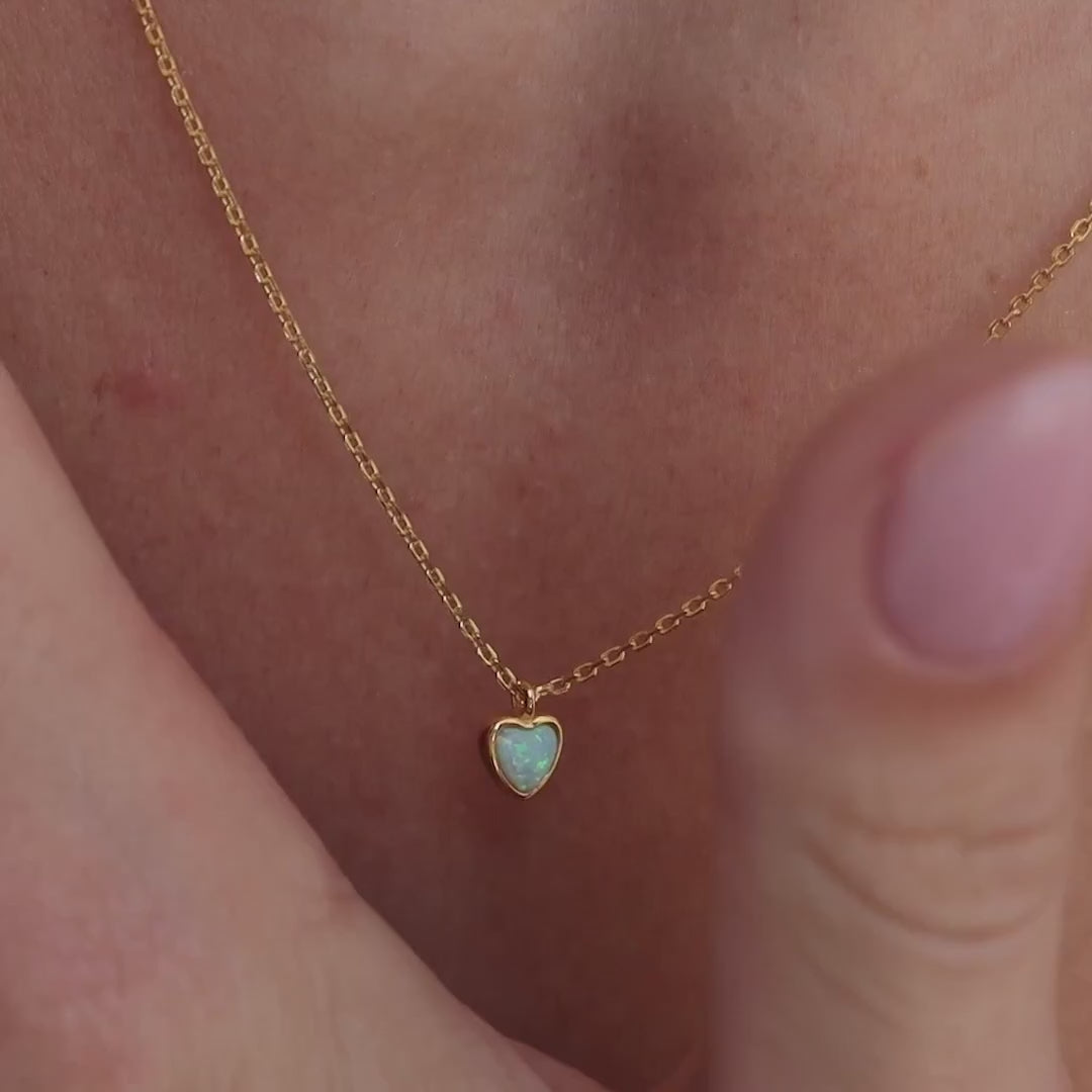Heart Opal Necklace