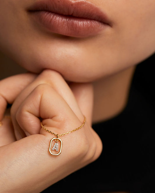 Diamond Initial Necklace