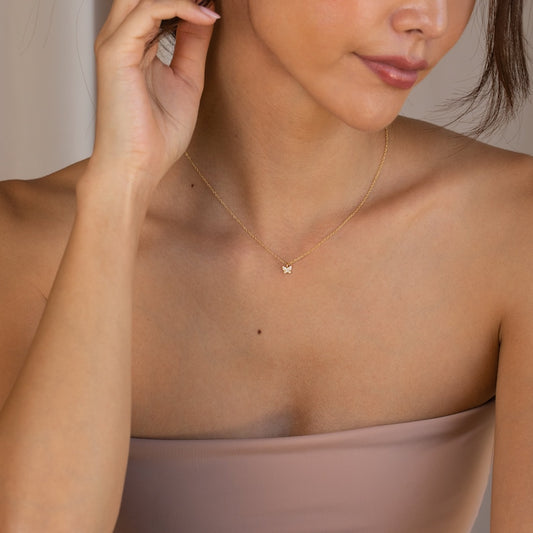 Tiny Butterfly Necklace