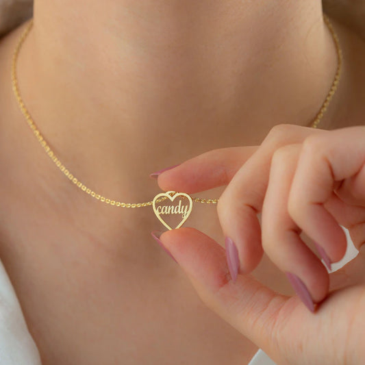 HEART NAME NECKLACE -