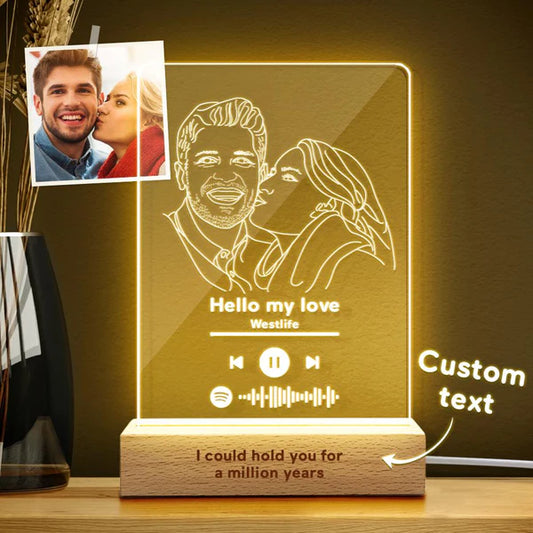 Personalised Spotify scannable lamp