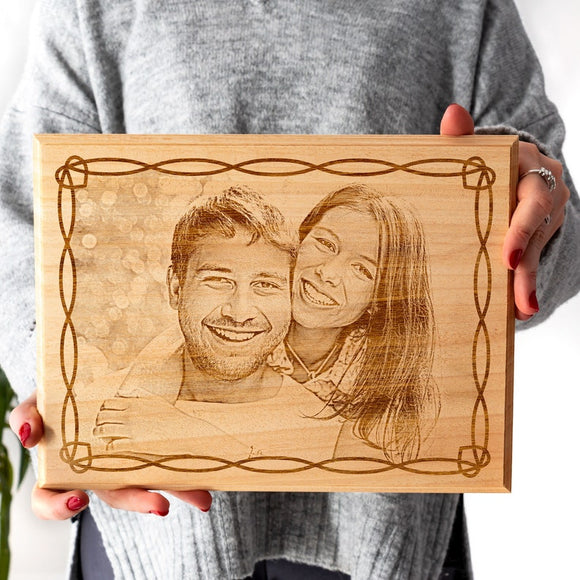 Custom Engraved Wooden Frame -