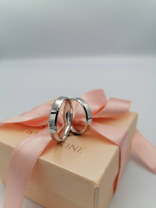 Pure Silver Couple Bands