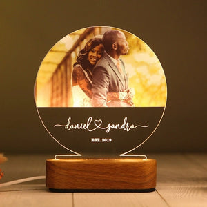 Custom Picture Lamp Round Shape