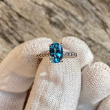 Blue Zircon Ring