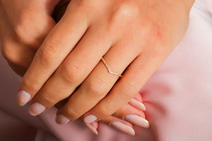 Diamond Chevron Ring