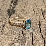 Blue Zircon Ring