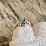 Blue Zircon Ring