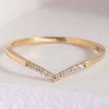 Diamond Chevron Ring