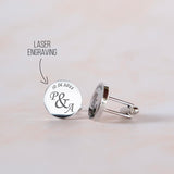 Custom Engraved Round Cufflinks