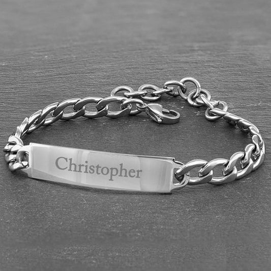 Customized Name Bar ID Bracelet